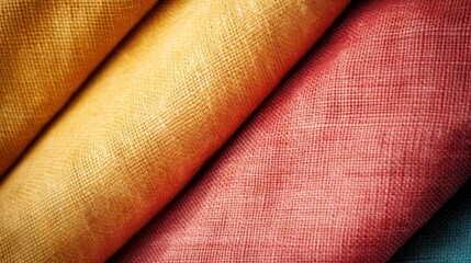 Colorful patterned textile with a textured fabric design