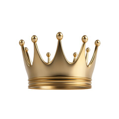 Golden royal crown with jewels on black background