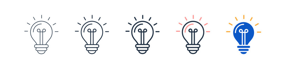 Idea different style icons set vector illustration. 