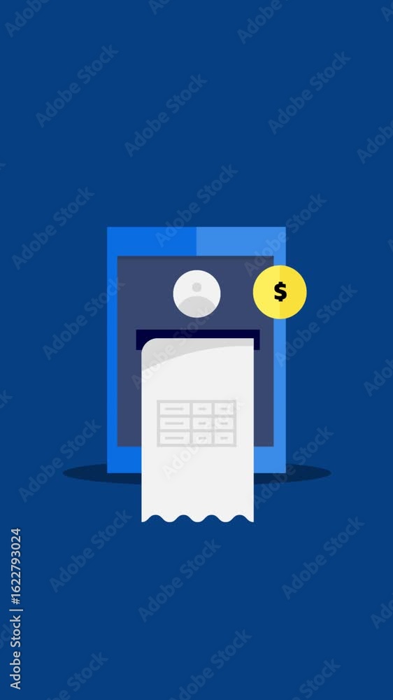Wall mural mobile app generating invoice for customers, digital invoice for business solution.