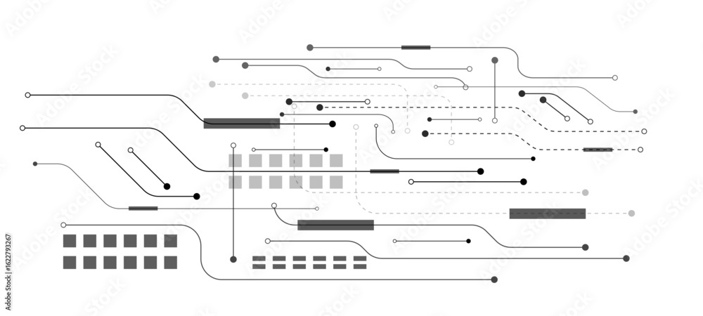 Poster vector high-tech technology background. circuit board, abstract modern digital science technology