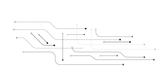 Vector High-tech technology background. Circuit board, Abstract modern digital science technology