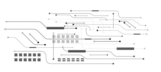 Vector High-tech technology background. Circuit board, Abstract modern digital science technology