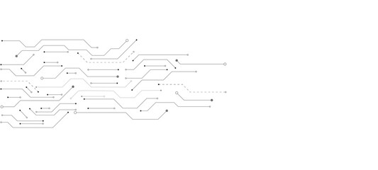 Technology black circuit diagram concept. High-tech circuit board connection system.Vector abstract technology 