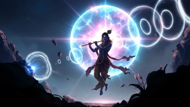 Krishna and the Surreal Cloud Ball