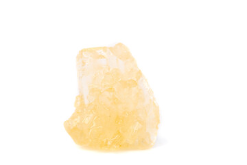 Handmade ancient yellow rock sugar large grain display showcasing natural textures and colors