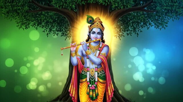 Krishna Desktop Wallpaper &ndash; Divine Presence