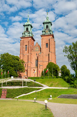 Royal Gniezno Cathedral's interior with sarcophagus St. Adalbert, historical and royal city in Greater Poland Voivodeship