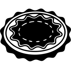 Tide Pool vector silhouette black design white background