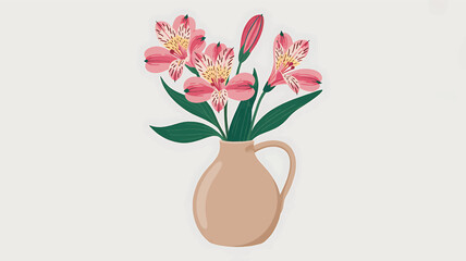 bouquet of tulips in vase