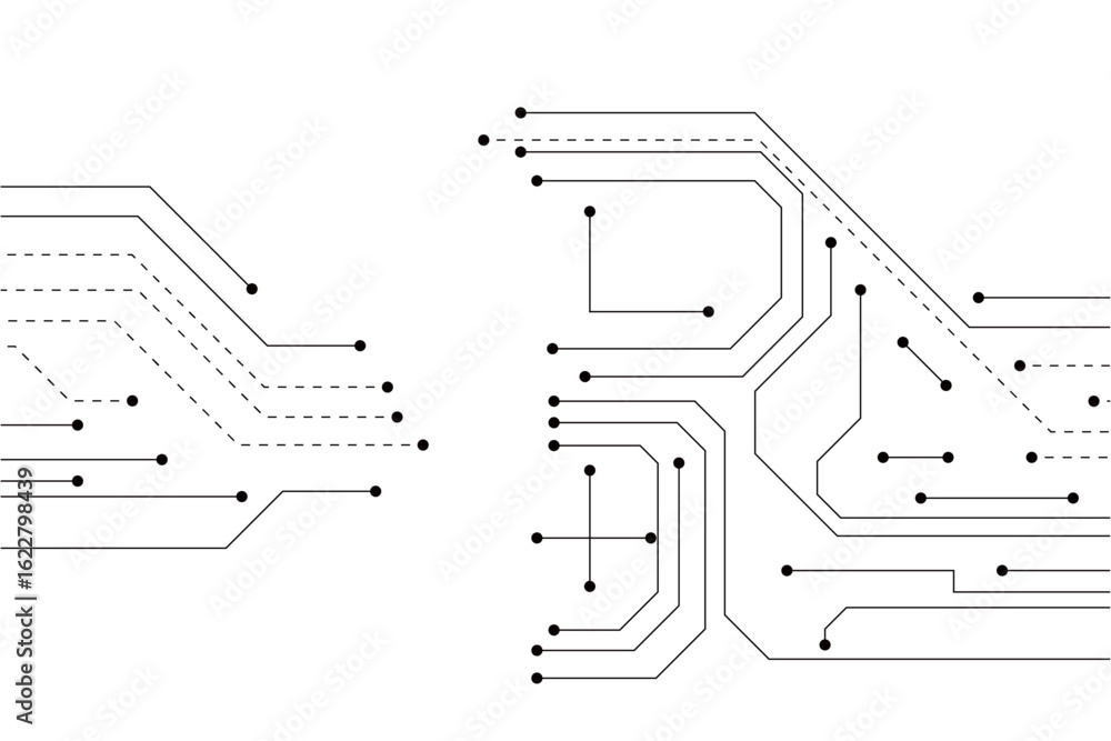 Poster transparent png available abstract background with technology circuit board texture.