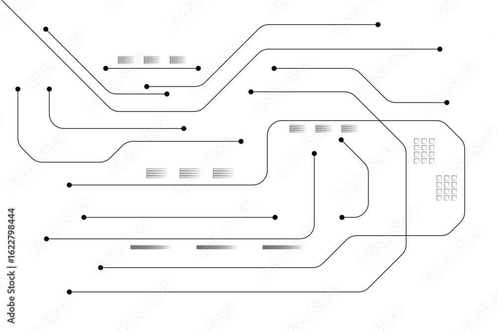 Poster transparent png available abstract background with technology circuit board texture.
