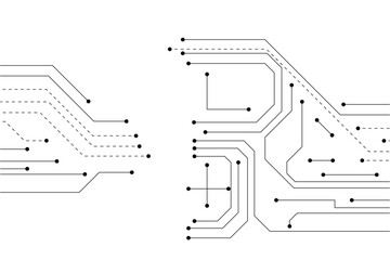 Transparent PNG available Abstract background with technology circuit board texture.