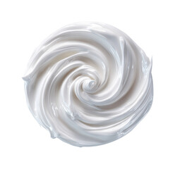 Whipping cream preparation kitchen food culinary aerial view creamy texture isolated on transparent background, png