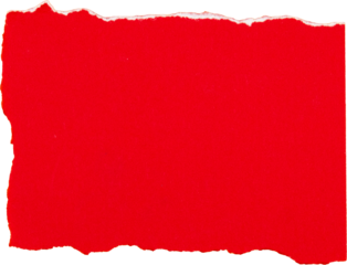 Red textured hand torn paper background with torn edges for creative design projects and artistic use