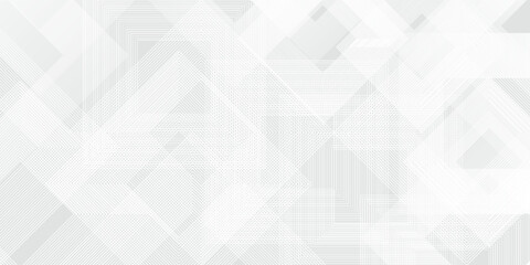 White geometric abstract background overlap layer on bright space with lines effect decoration. Modern graphic design element squares style concept for banner, flyer, card, cover, or brochure