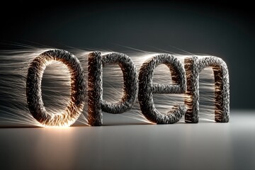 Dynamic lettering conveys energy and movement, emphasizing word