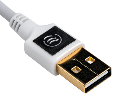 Connecting devices usb cable technology environment view isolated on transparent background, png
