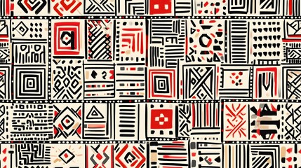 Abstract Geometric African Tribal Textile Pattern