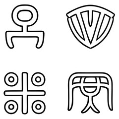 Ancient symbols abstract design graphic