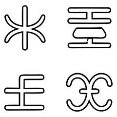 Abstract symbols shapes graphic