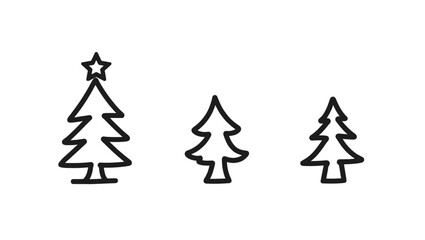 Obraz premium christmas tree set