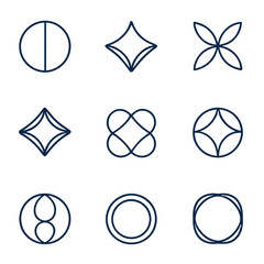 Geometric Shapes Collection abstract blue