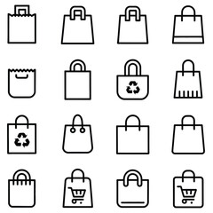 Shopping bags collection paper recycle