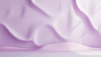 Obraz premium Beautiful Interior Design: Light Lavender Venetian Plaster Wall With Abstract Pastel Lilac Decorative Stucco Surface And Ample Copy Space.