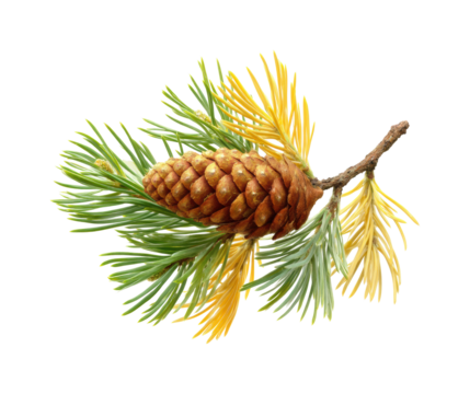 Pine cone growth stages forest nature seasonal changes botany isolated on transparent background, png