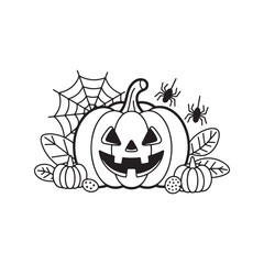 Bold and Easy Cozy Halloween Coloring Pages, Vector Illustration, Black and White, Halloween, Coloring Pages, Bold and Easy Halloween Printable, Halloween holiday, Cozy Halloween Coloring Page,