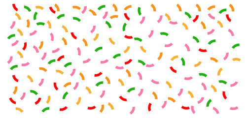 Colorful Confetti Background with Geometric Shapes PNG