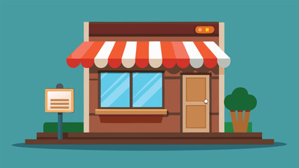 wooden signboard small retail shop icon.