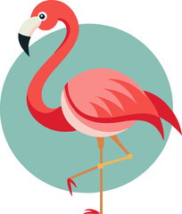 vector illustration of flamingo