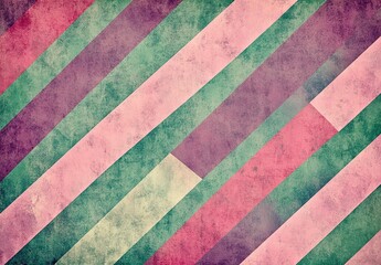 A pattern of diagonal stripes in shades of green and purple, with the dominant color being pink