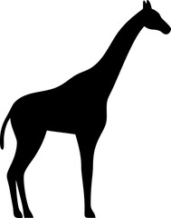 Giraffe Silhouette Icon – Wild Animal, Nature & Tall Symbol


