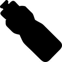 Water Bottle Silhouette Icon – Hydration, Health & Eco-Friendly Symbol

