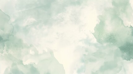 Soft Watercolor Pastel Green Abstract Background