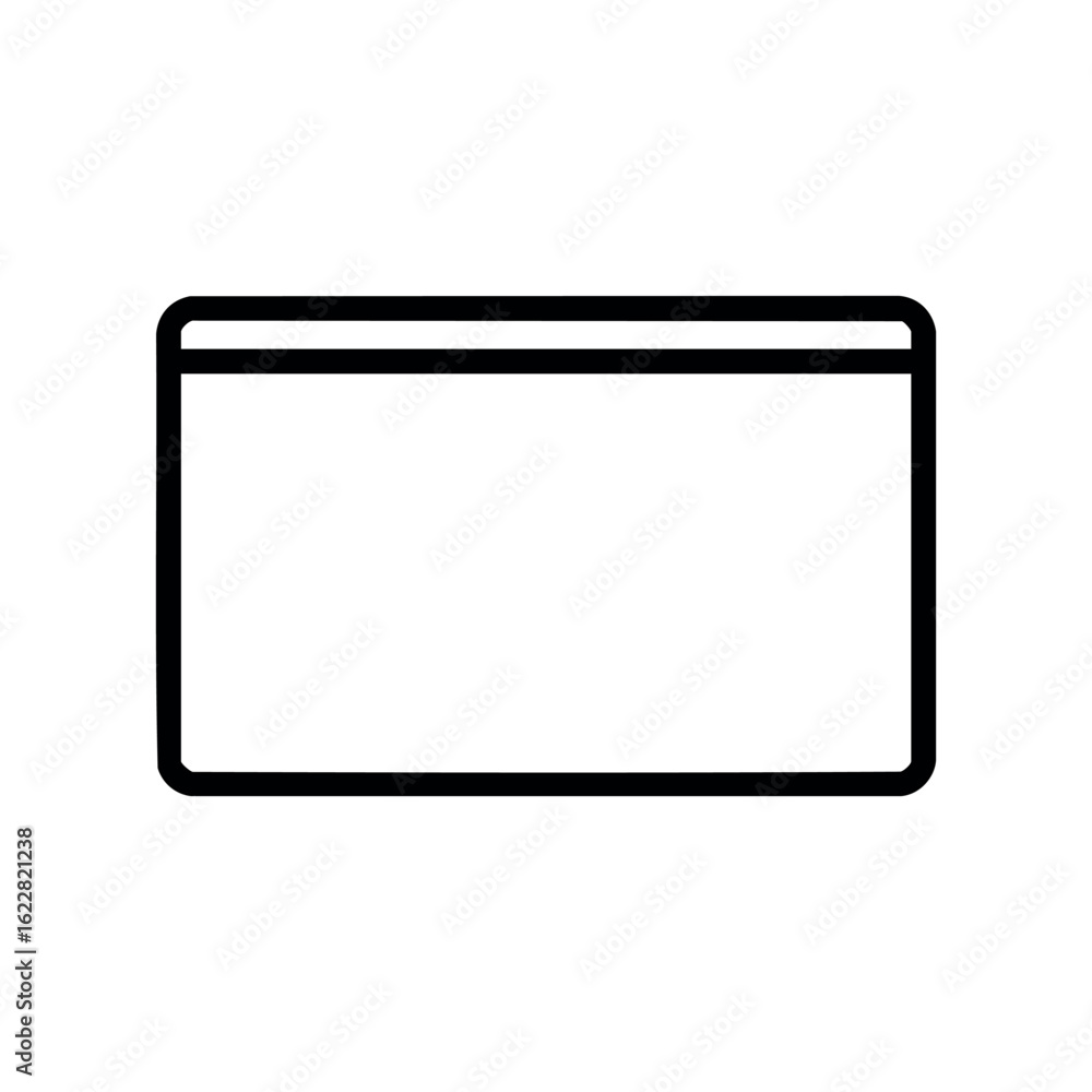 Poster minimalist rectangular window design with thin frame lines – stock vector icon in line style
