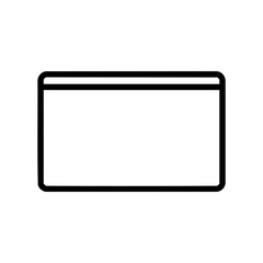 Minimalist rectangular window design with thin frame lines – stock vector icon in line style