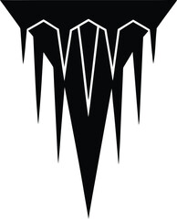 Abstract icicle silhouette vector graphic design
