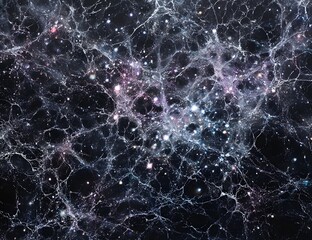 Intricate cosmic web of galaxies forming a vast universe network

