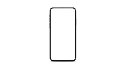 Modern Smartphone Template, Sleek Minimalist Device, Blank Screen Mockup, UI Design Canvas, Digital Art Placeholder.