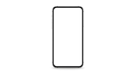 Modern Smartphone Template, Sleek Minimalist Device, Blank Screen Mockup, UI Design Canvas, Digital Art Placeholder.