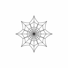 Obraz premium Geometric Spiderweb Design: Intricate Circular Web Pattern