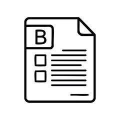 Document icon with checklist design &ndash; stock vector icon in line style