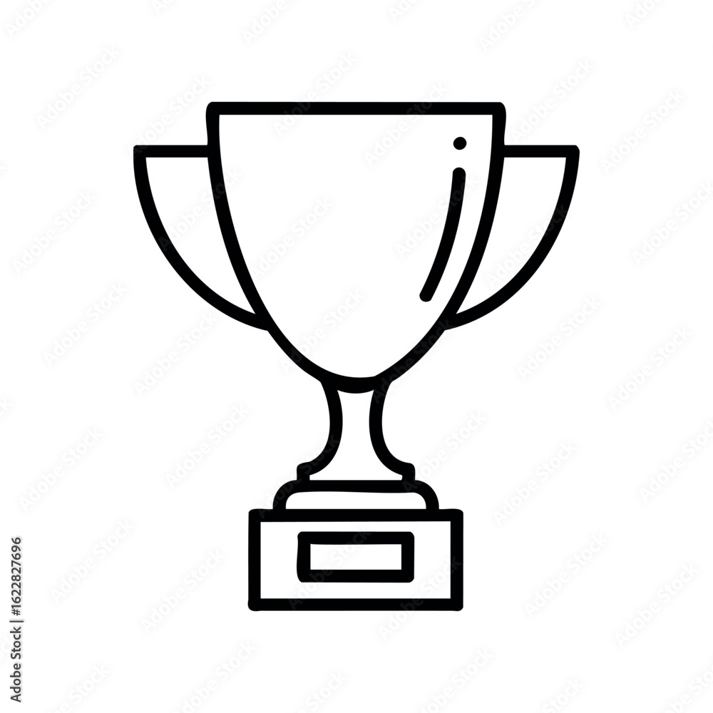 Poster outline of a trophy on a white background representing achievement and success – stock vector icon i