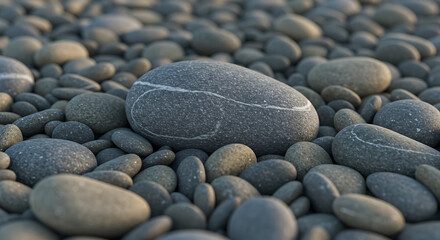 Grey Beach Pebbles Stone Texture Background