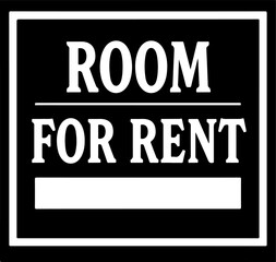 Vector art of room for rent sign