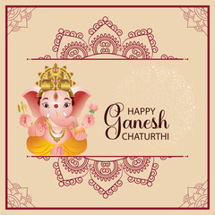 Happy Ganesh Chaturthi Lord Ganesha Celebration